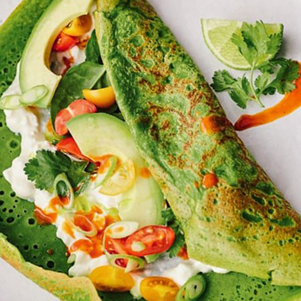 green spinach pancakes